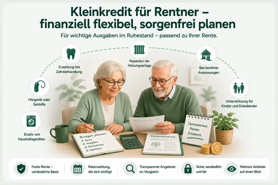 Kleinkredit für Rentner bei wichtigen Ausgaben im Ruhestand