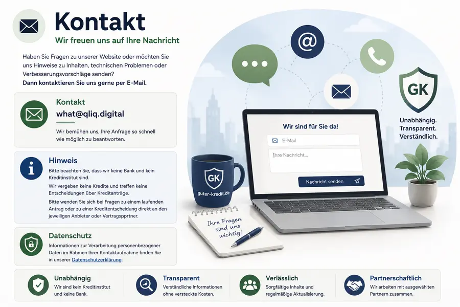 Kontakt – guter-kredit.de - guter-kredit.de Kontakt zu guter-kredit.de per E-Mail