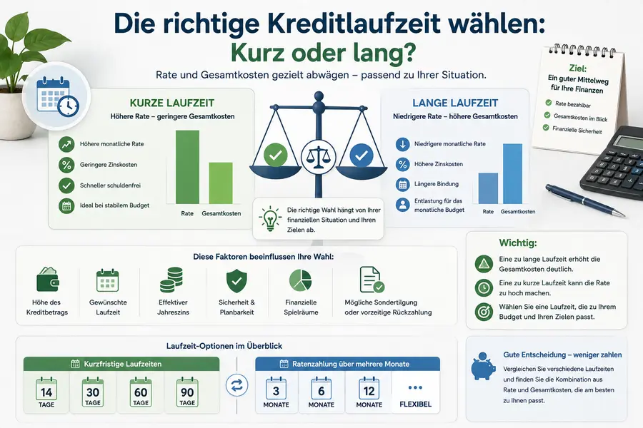 Kreditlaufzeit wählen: kurz oder lang
